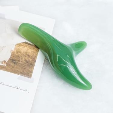 Imagem de Triângulo massageador Gua Sha tábua de raspagem ferramenta massageador de pés para cintura de mão perna de panturrilha pé (verde)
