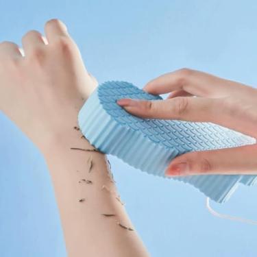 Imagem de Esponja de banho esfoliante esponja de chuveiro esponja de limpeza berosely pele esponjas para lavagem corporal banheiro, azul