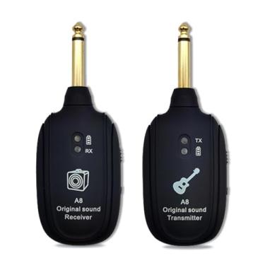 Imagem de Transmissor sem fio Guitarra, Captador Transmissor e Receptor do Sistema, Canal UHF para Guitarra Elétrica, Amplificador Baixo áudio sem fio (para todos os violões)