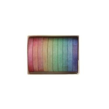 Imagem de Conjunto de adesivos Washi com 10 rolos de 2 metros, adesivos decorativos para artes faça-você-mesmo artesanato material de diário scrapbook cartão embrulho