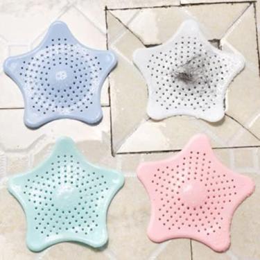 Imagem de Pacote com 4 coadores de borracha para pia de chuveiro, coletor de cabelo, lavanderia, banheiro, banheira, cozinha, coador, tampa, tampa de ralo