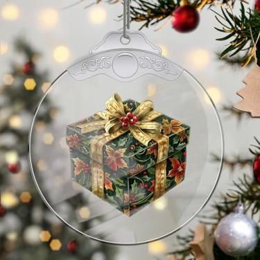 Imagem de Enfeites de Natal para pendurar em cristal, enfeites de árvore de Natal feitos à mão, decoração de carro e casa - presentes de Natal, decoração de artesanato em acrílico, ideias de troca de presentes