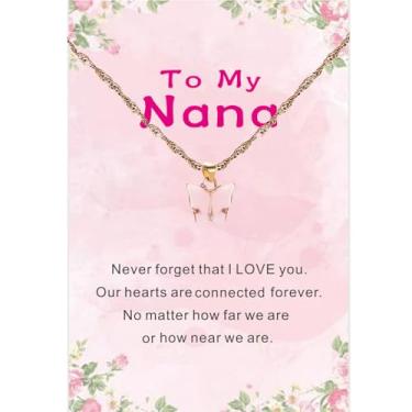 Imagem de Presentes para mãe, avó, avó, tia, colar, filha, neta, irmã, sobrinha, colares de borboleta, para mulheres, One Size, Aço inoxidável, Sem Pedra Preciosa