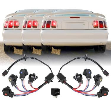 Imagem de Conjunto de chicote de fios de luz traseira USR 96-98 SN95 V6/GT Plug and Play para recurso de sinal sequencial (esquerda + direita) - compatível com Ford Mustang/Base/GT/todos os modelos 1996-1998