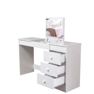 Imagem de Penteadeira Multifuncional com 3 Gavetas para Meninas