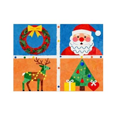 Imagem de Natal Quadro em tela-Homem veado guirlanda árvore-Imagem moderna decoração casa-Pôster impressões para sala estar 60x80cm24x31in Sem Moldura