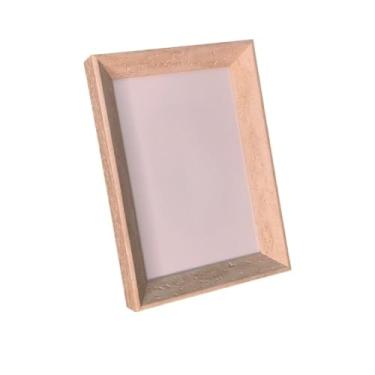 Imagem de Porta Retrato Amadeirado Moldura Mdf, Quadro Chique Decorativo 10x15cm, 15x20cm, 20x25cm(Bege,10x15)