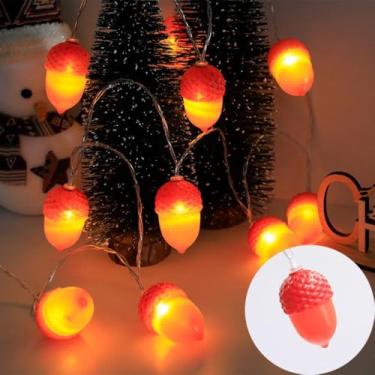 Imagem de Corda de lanterna decorativa 3m 20LED atmosfera festiva luzes decorativas de Natal portátil simulação conveniente (vermelho)