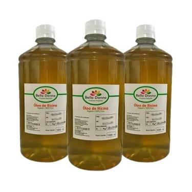 Imagem de 3 Lt Óleo De Rícino Puro C/ Laudo De Análise Cresc.de Cabelo - Bella D