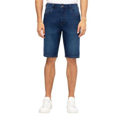 Imagem de Bermuda Jeans Hangar 33 Reta Com Elasticidade Azul Tam. 42-Masculino