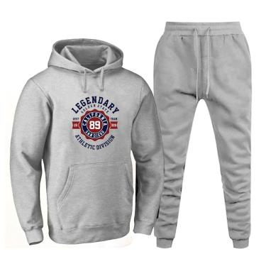 Imagem de Conjunto Moletom Plus Size Blusa Estampada e Calça Comprida Elastico na Cintura Cordao Ajustavel