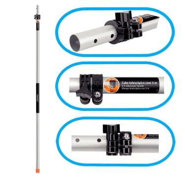 Imagem de Cabo Metálico Extensível 3m Tramontina P- Serrote E Colhedor De Fruta