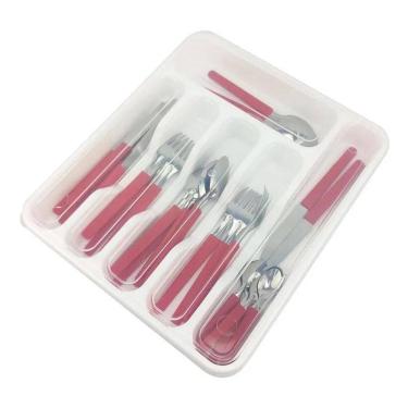 Imagem de 2X Porta Talheres Com Tampa Plástico Nitron Extra Grande 144