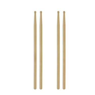 Imagem de Kit com 2 pares Baqueta Bateria Repique Tarol Caixa Liverpool Master Ponta de madeira (41cm)