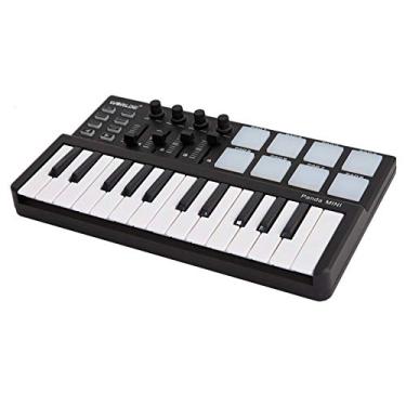 Imagem de ERYUE Panda mini portátil Mini teclado USB de 25 teclas e controlador de bateria I