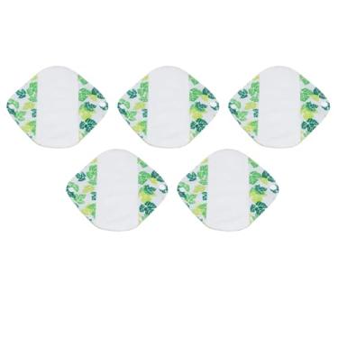 Imagem de Sonew Sonew 5 Peças de Absorventes Menstruais Reutilizáveis, Absorventes Higiênicos Laváveis ​​Com Forros de Calcinha Com Impressão Resistente à água para Mulheres, Macios e