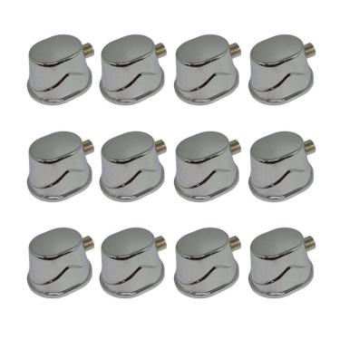 Imagem de Kit 12 Canoas Para Tom Caixa e Surdo de Bateria 19.4 Cromada