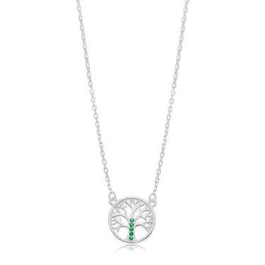 Imagem de Colar Arvore Da Vida Caule Cravejada Prata 925