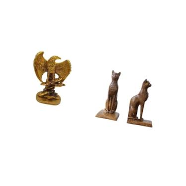 Imagem de Fenteer Estátuas de Gatos Majestosos E Egípcios, Ornamento Decorativo de Escultura para Estantes, Escritório, Sala de Jantar, Mesa, Presente de Inauguração de