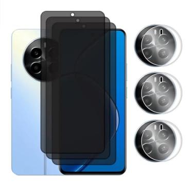 Imagem de Para Realme 13 12 Plus, vidro temperado com película protetora de tela de privacidade 9H