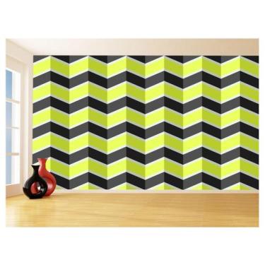 Imagem de Papel De Parede 3D Sala Chevron Zig Zag Listras 3,5M Zig31 - Você Deco