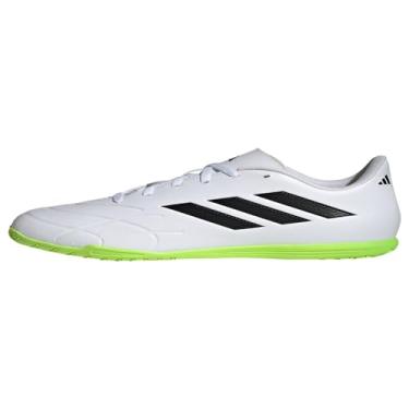 Imagem de adidas Tênis de futebol unissex Copa Pure.4 para ambientes internos, Branco/preto/limão lúcido, 41 BR