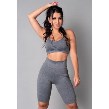 Imagem de Bermuda Suplex Cintura Alta Fitness Feminino Mvb Modas-Feminino