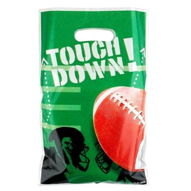 Imagem de HIKIMA Pacote com 100 sacos de plástico para festas de futebol americano para dia de jogo, eventos esportivos, decorações de festa de aniversário, suprimentos