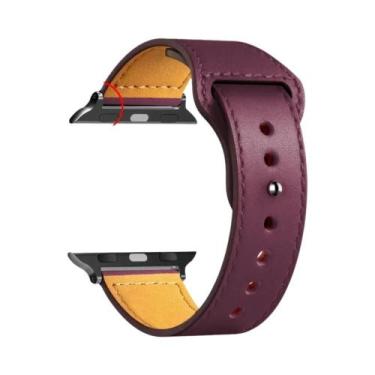 Imagem de Pulseira De Couro Unissex Para Apple Watch Series 8 9 3 4 5 6 SE 7 Ult
