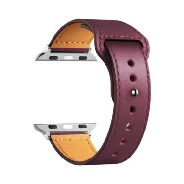 Imagem de Pulseira De Couro Unissex Para Apple Watch Series 8 9 3 4 5 6 SE 7 Ult