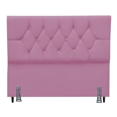 Imagem de Cabeceira Para Cama Casal 140 Cm Celina Com Frame Suede Rosa