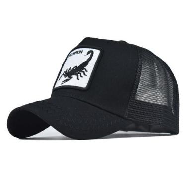 Imagem de Boné de beisebol Scorpions Anime Snapback Hat Algodão Preto - yiweisai