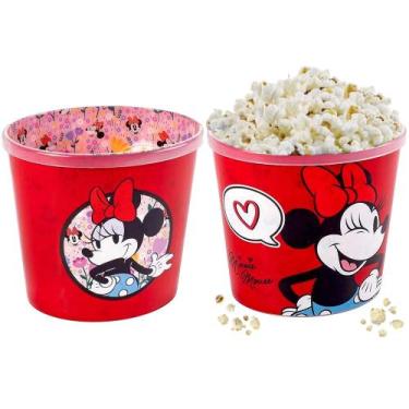 Imagem de Kit 2 Pote de Pipoca da Minnie Retro Vermelho 2.1 litros Plasútil, Pot