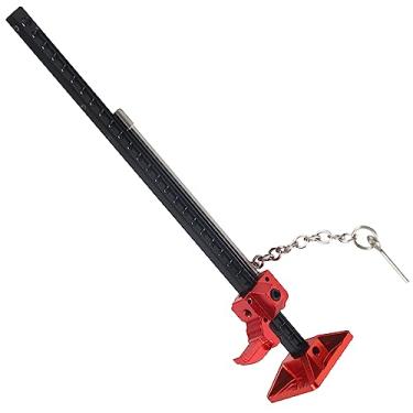 Imagem de HIRCQOO 1/10 RC Simulation Metal Mini Lifting Jack Slideable Jack Tool RC Decorations Accessories Compatible with Traxxas TRX-4 Tamiya CC01 Axial SCX10 D90 Redcat HSP 90046 D110 1/10 RC Crawler Car