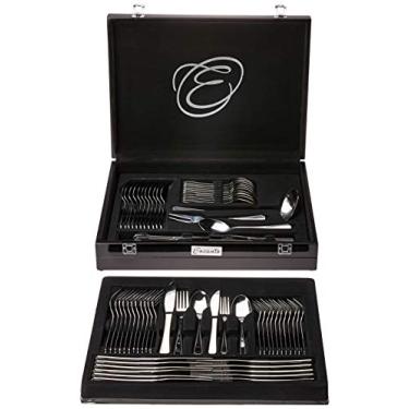 Imagem de Faqueiro Chanfrado com Estojo de Madeira 75 Peças, FQM345-015, Euro Home