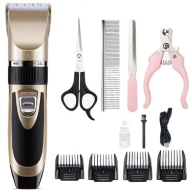 Imagem de Kit Máquina Tosadora Recarregável para Pets