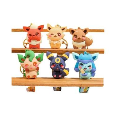 Imagem de Chaveiro Eevee Evolution Set Com Pelúcia Flareon, Jolteon E Vaporeon P