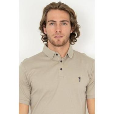 Imagem de Camisa Polo Aleatory Lisa Algodão Pima Bege-Masculino