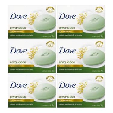 Imagem de Kit C/6 Sabonete Barra Dove Erva Doce 90g