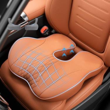 Imagem de Almofada de assento de espuma viscoelástica premium para carro e escritório, acessórios ergonômicos de mesa de escritório para alívio da dor no cóccix, espuma viscoelástica extradensa para quadril