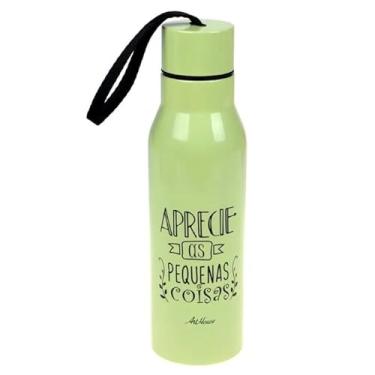 Imagem de Garrafa Termica Inox 650ml Isotermica Com Alca Emborrachada Colorida Compacta Para Academia Viagens Trabalho Esportes Presente (VERDE)