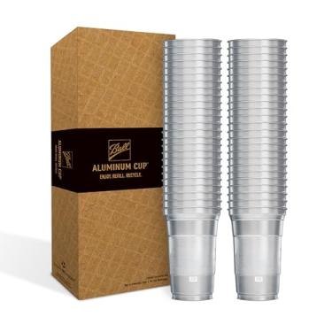 Imagem de Top Cup by Ball – 255 g, 50 unidades, copos de festa de alumínio reutilizáveis | Design furtivo | Fixação a frio, reciclável, feito nos EUA