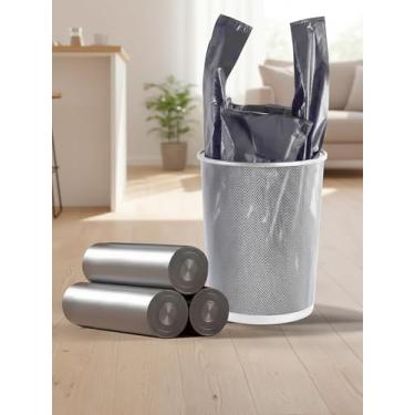 Imagem de Saco de lixo de 4 galões com alça, sacos de lixo cesto de lixo para banheiro, quarto, escritório, cozinha, 90 peças