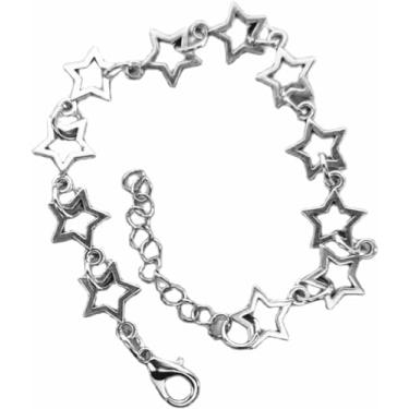 Imagem de Pulseira minimalista Y2k Star Pearl de camada dupla colorida com contas leves acessórios estéticos grunge punk legal pulseira amizade joias delicadas para mulheres, Adjustable, Metal, Sem pedras