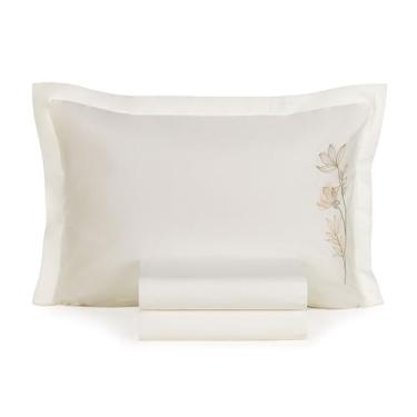 Imagem de Karsten Jogo de Cama King com Capa de Almofada 200 Fios 100% Algodão Lavínia Branco