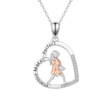 Imagem de Colar de coração esportivo, 9 opções de esportes diferentes: basquete, líder de torcida, ginástica, softbol, vôlei, bailarina, corredor, acessórios esportivos presente de aniversário - diamantes