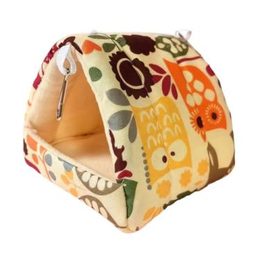 Imagem de Bothyi de inverno quentinho para gaiola, caverna aconchegante, casinha de pássaros, cama suspensa para pássaros, rede para pássaros azuis, calopsitas, Animal E Floral