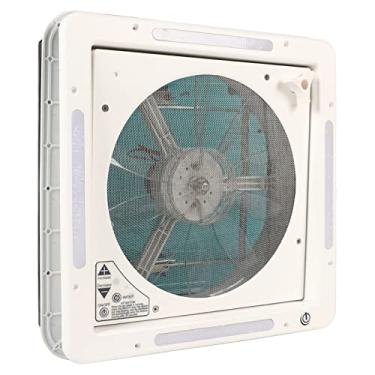 Imagem de Acouto Ventilador de Ventilação de Teto para RV de 12V Com 4 Luzes LED Brilhantes - Ventilador de Teto de Entrada e Exaustão de Modo Duplo, Motorhome, Iate e Trailer - Ventilação Eficiente Com