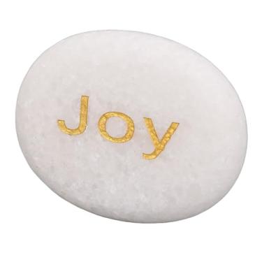 Imagem de Ymiko Decoração Motivacional de Pedra Gravada Com Palavras Edificantes, Detalhes Em Mármore para Inspiração e Positividade, para Feriados e Ocasiões Especiais (alegria)