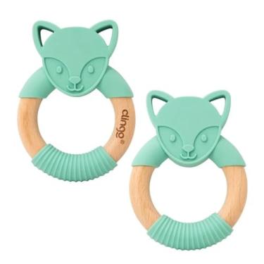 Imagem de Mordedor de Raposa em Madeira e Silicone, Tifany, 10x7cm, Livre de BPA, para Alívio das Gengivas do Bebê, Design Texturizado